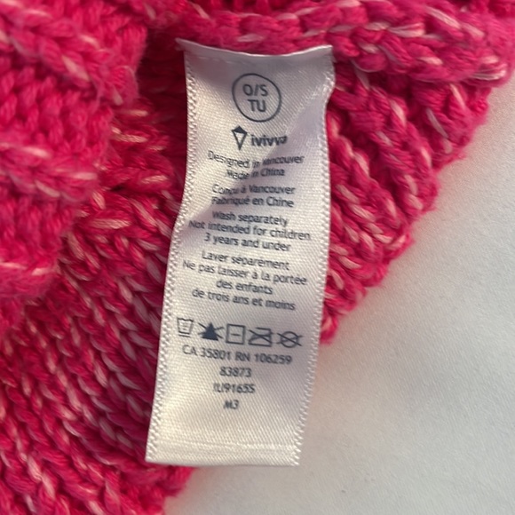 Ivivva Raspberry Pink Winter Hat - Picture 2 of 4